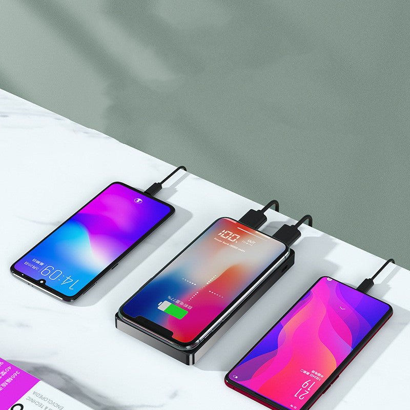 Wireless Charging Treasure Mirror Digital Display 20000 MAh Wireless Charging Treasure Mirror Digital Display 20000 MAh